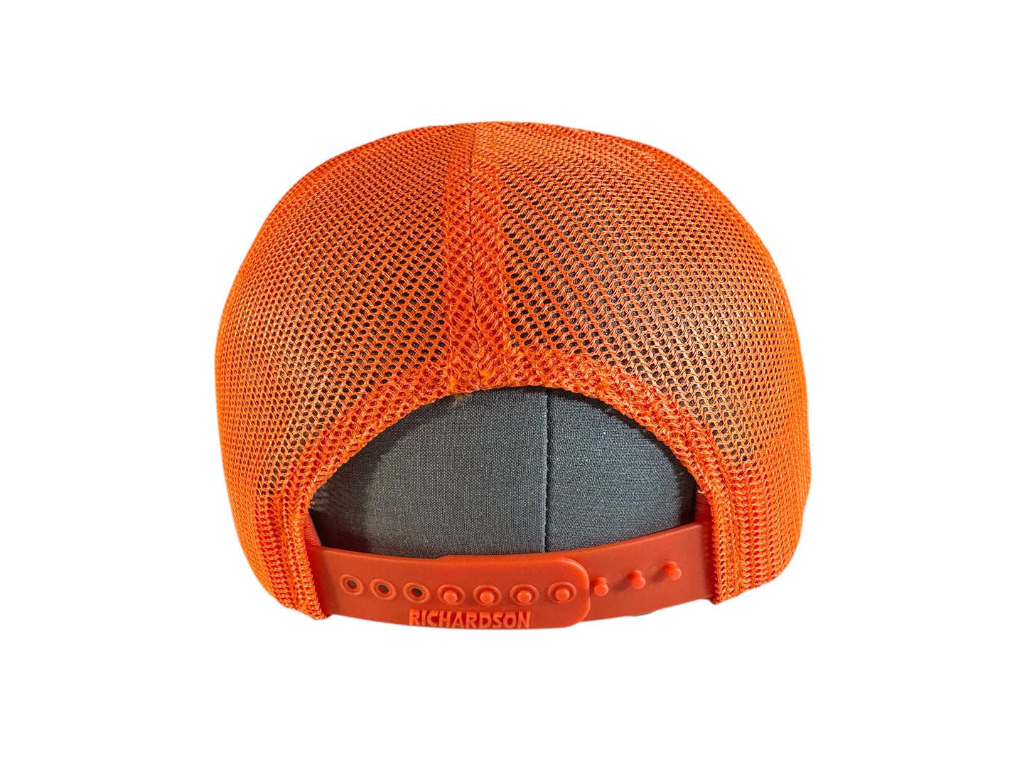 Richardson 112 trucker hat Mexican eagle woven patch navy blue/orange